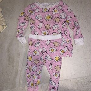 Little Sleepies Pink Breakfast Buddies Pajamas